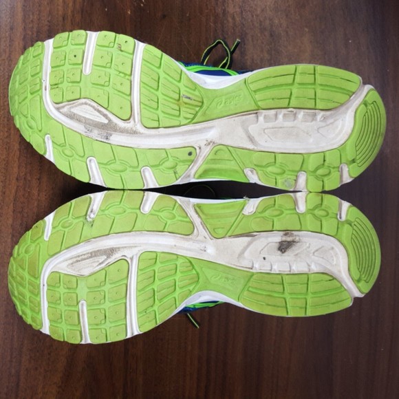 Asics Gel Contend 4 Athletic Running Shoe Womens Size 7 C707N  Blue Green White - Picture 8 of 9